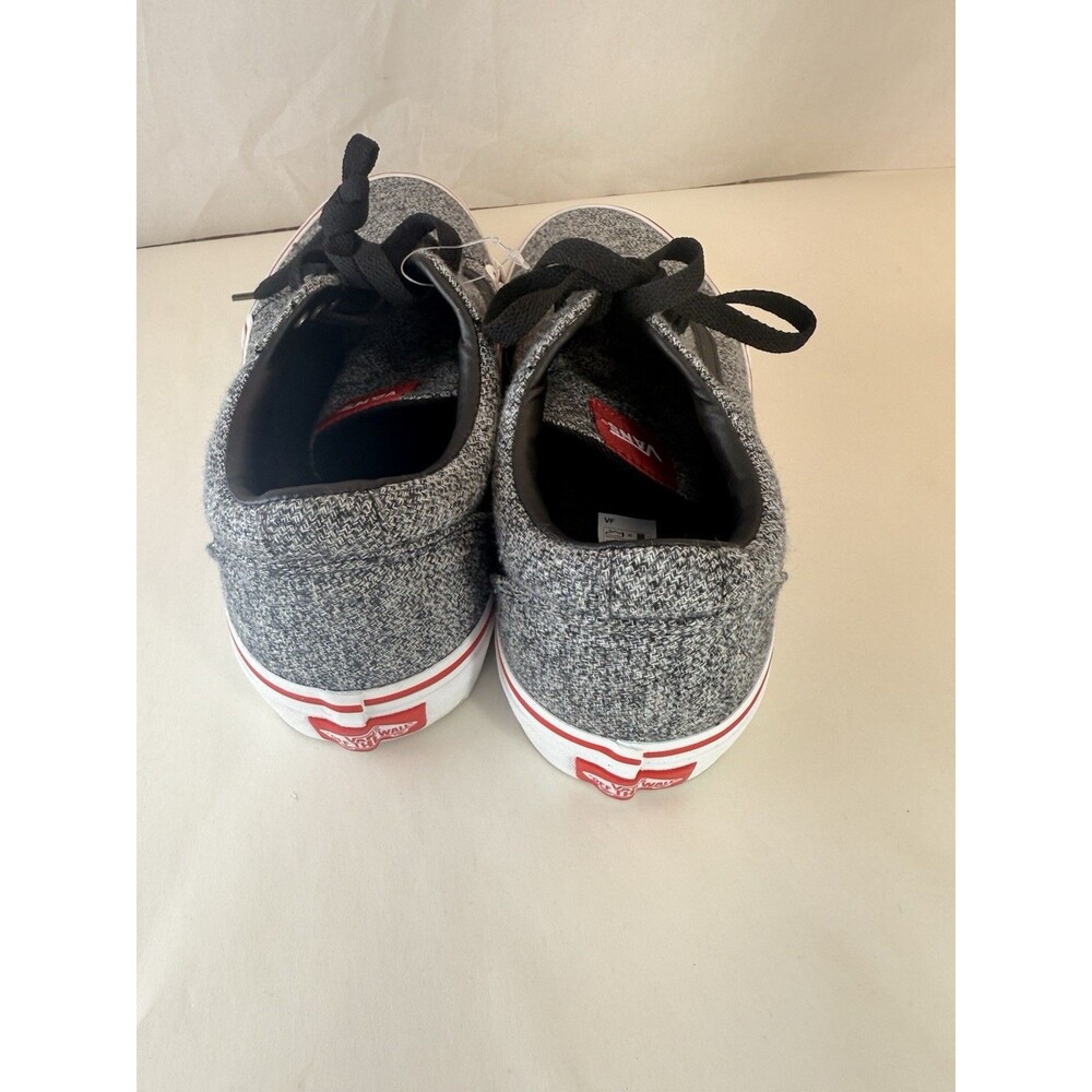 Vans Unisex Old Skool Youth 7 Sneakers Lace Up Low Shoes Grey Black Red - Picture 5 of 16